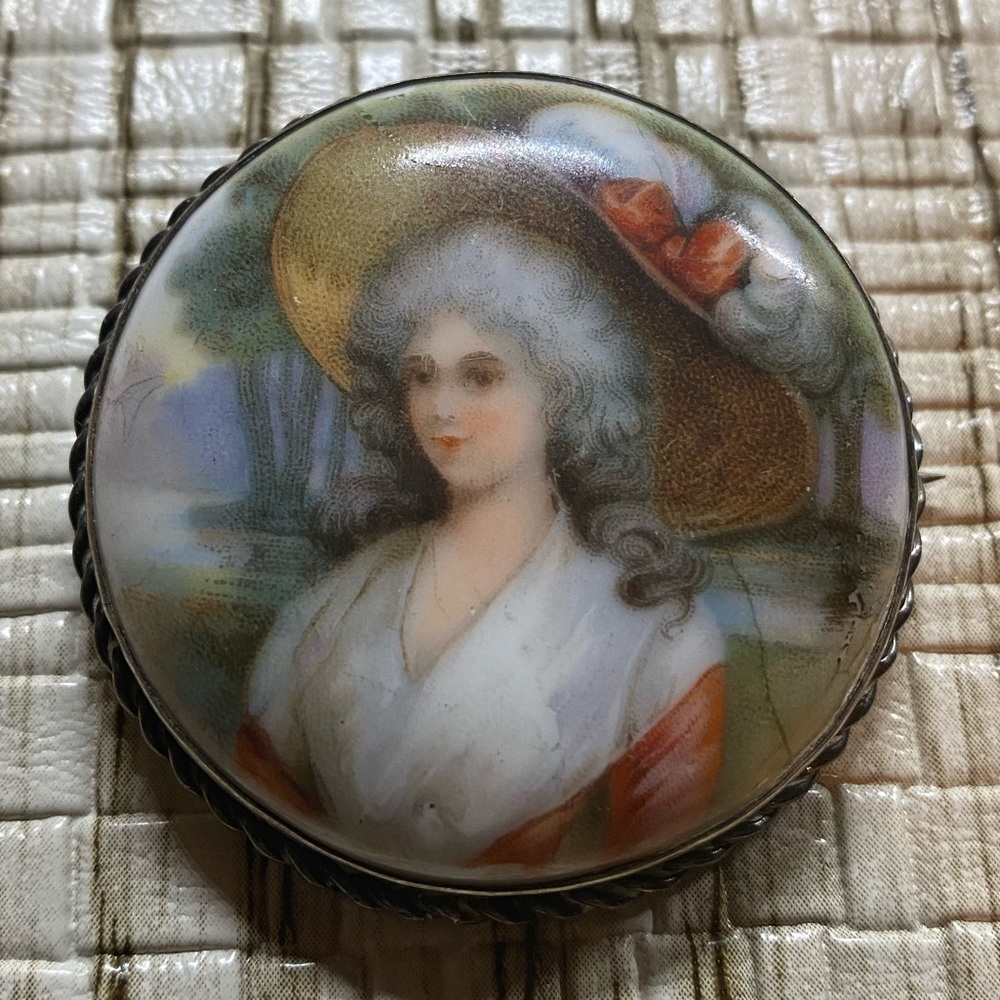 Vintage Made in France Porcelain Brooch/Pin